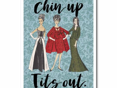 Chin Up Tits Out Blank Greeting Card NSFW Online Hot Sale