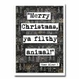 Home Alone Filthy Animals Quote Blank Christmas Greeting Card (41c) Cheap