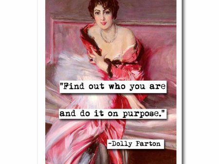 Dolly Parton Find Out Quote Blank Greeting Card Fashion