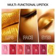 Glitter Gold Matte Lipstick Waterproof Long Lasting Diamonds Lipstick Non-stick Cup Pearl Red Pink Lip Tint Lips Makeup Cosmetic Online Sale