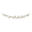 Congratulations Gold Glitter Letters Banner Hot on Sale