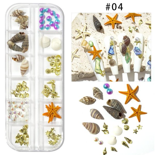 Nail Art Aurora Shell Flakes Abalone Nails Charms 3D Irregular Slice Shell Stone Sequins Nail Art Decoration Manicure Accessory on Sale