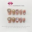 Handmade Luxury Press On Nails WIth Rinestone Fake Manicuree Decoration Wearable Full Cover With Design Acrylic Nail For Girls For Discount