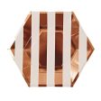 Rose Gold Stripe Hex Large Plates Hot on Sale