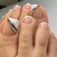 Press On Toenails 2024 Summer False Toenails For girls Cute Nail for Foot Artificial Nail tips Full Cover Nails feet False Nails For Discount