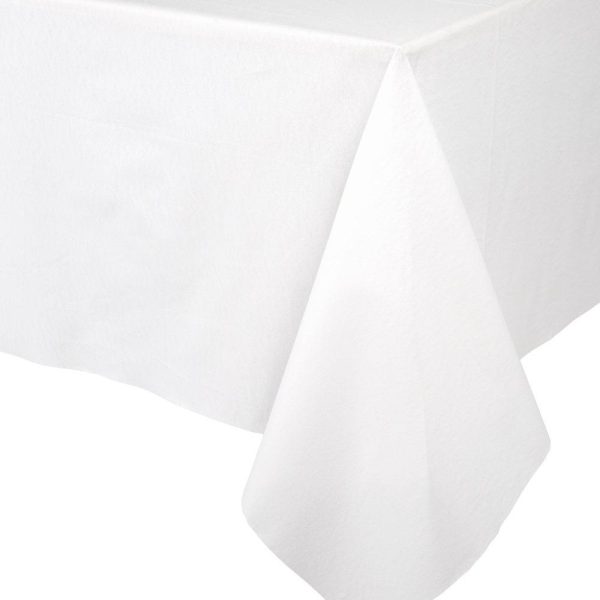 Paper Linen White Table Cover Fashion