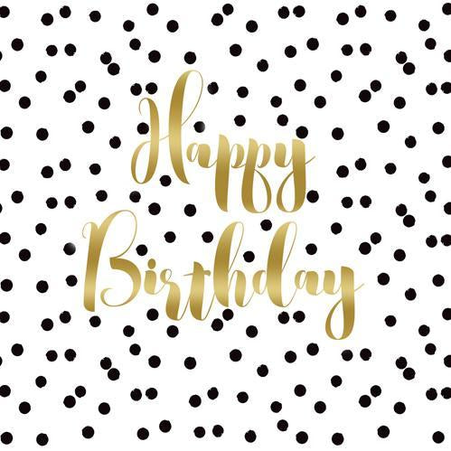 Birthday Black Dots Luncheon Napkins Supply