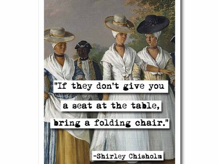 Shirley Chisholm Seat At The Table Quote Blank Greeting Card Online