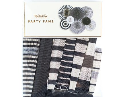 Party Fans - Black and White Cheap