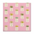 Multi Pineapple On Pink Beverage Napkin Online Hot Sale