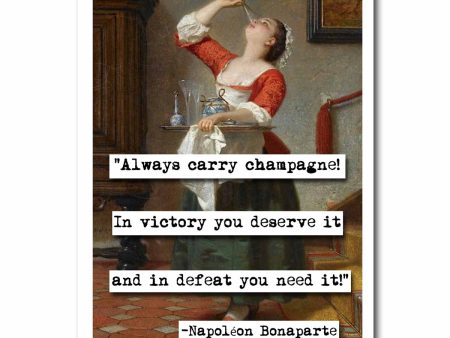 Napoleon Bonaparte Champagne Quote Blank Greeting Card Fashion