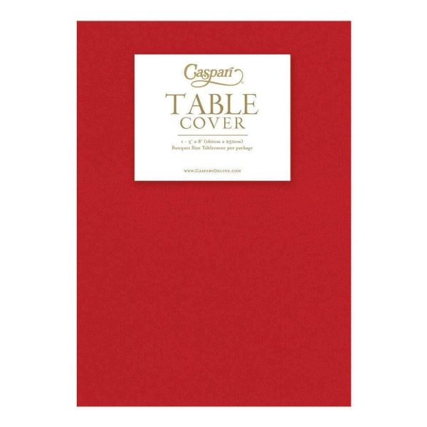 Red Paper Linen Table Cover Online