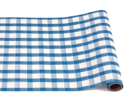 Blue Painted Check Runner Supply