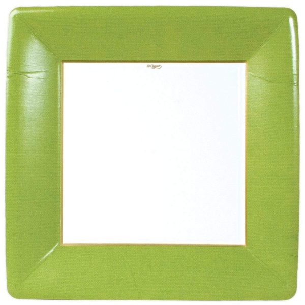 Grograin Border Moss Green Large Plates Hot on Sale