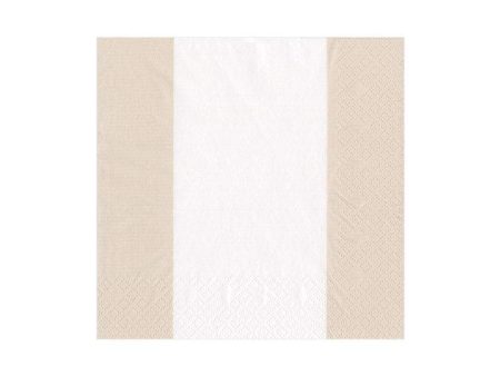 Bandol Stripe Natural Beverage Napkins For Sale