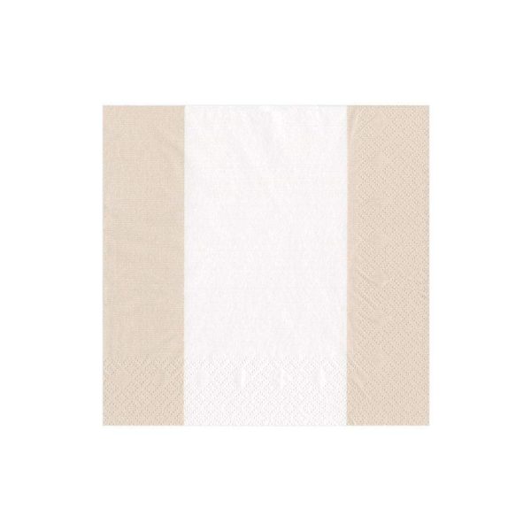 Bandol Stripe Natural Beverage Napkins For Sale