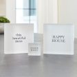 Happy Home Lucite Block Fashion