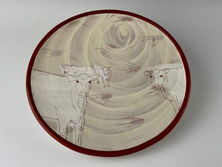 Kip O Krongly medium platter with cows Supply