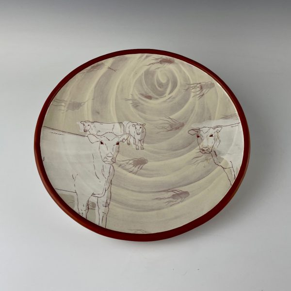 Kip O Krongly medium platter with cows Supply