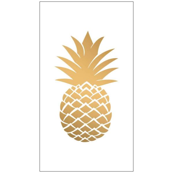 Golden Pineapple Guest Towels on Sale