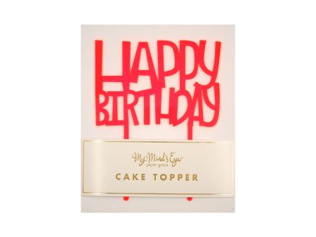 Cake Topper  Happy Birthday  Pink on Sale