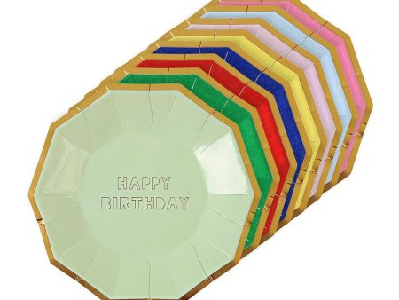 Happy Birthday Asst Colors Small Plates Online Sale