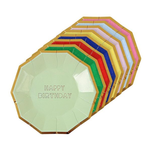 Happy Birthday Asst Colors Small Plates Online Sale