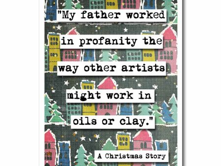 Christmas Story Profanity Quote Blank Christmas Greeting Card (40c) Online