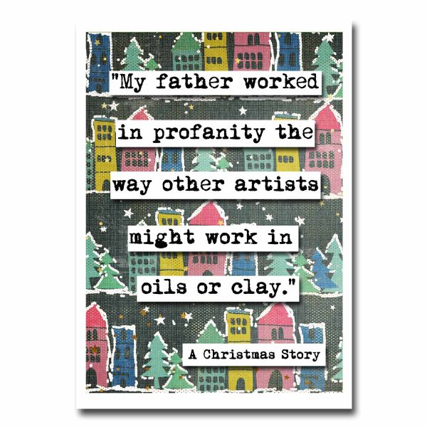 Christmas Story Profanity Quote Blank Christmas Greeting Card (40c) Online