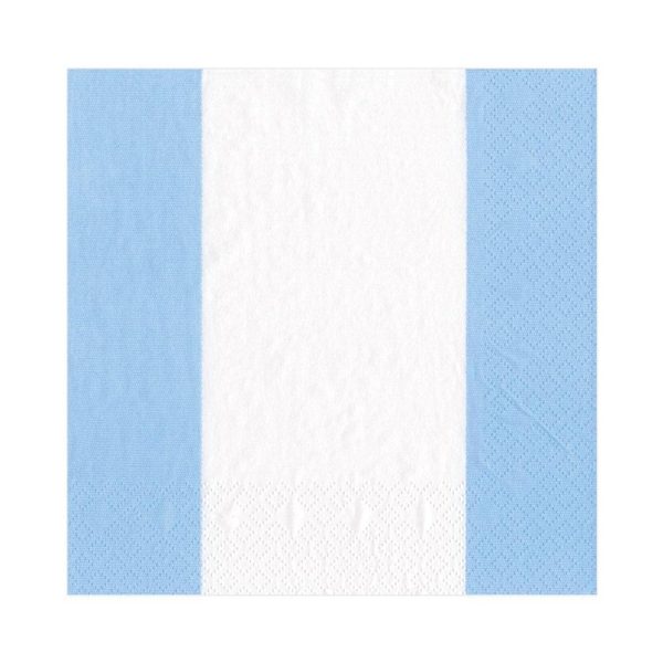 Bandol Stripe Light Blue Luncheon Napkin Fashion