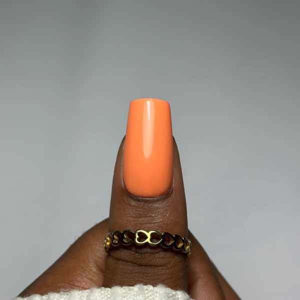 Tangerine Press On Nail Set For Cheap