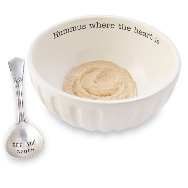 Hummus Bowl With Spoon For Sale