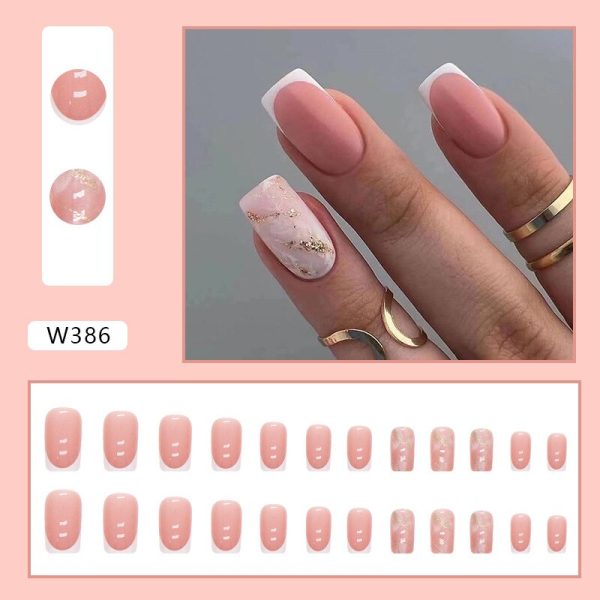 Reusable Adhesive Nail Short False Nails Press On Nails Tips Nails Fake Manicure With Glue Decorated False Nails For Cheap