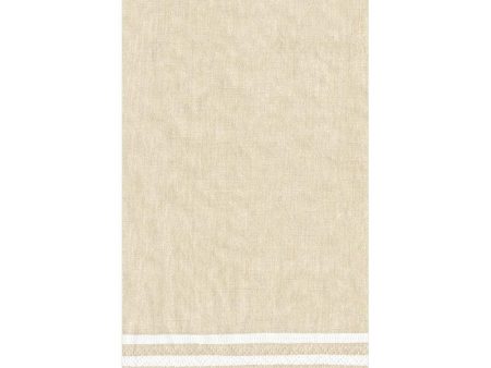 Stripe Border Natural Guest Towels Online Sale