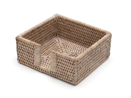 White Rattan Cocktail Holder For Sale