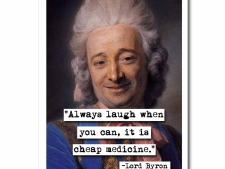 Lord Byron Cheap Medicine Quote Blank Greeting Card on Sale