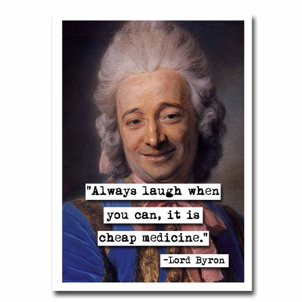 Lord Byron Cheap Medicine Quote Blank Greeting Card on Sale