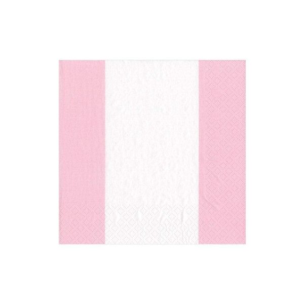 Bandol Stripe Petal Pink Beverage Napkins Online now