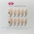 Pink Handmade Nails Press on Full Cover Professional Nails Manicuree Heart False Nails Japanese Wearable Artificial With Designs Online