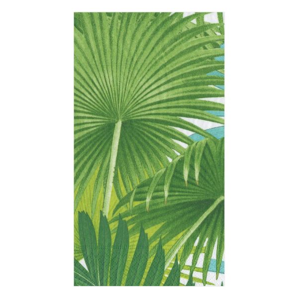 Palm Fronds White Guest Towel For Discount