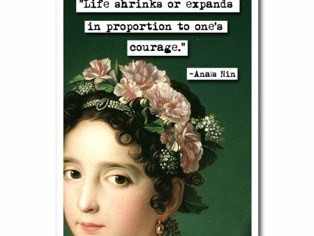 Anias Nin Life Quote Blank Greeting Card Sale