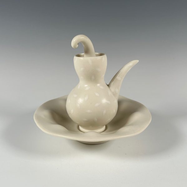 Elizabeth Lurie soy pot with underplate Online now