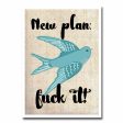 New Plan Fuck It Blank Greeting Card NSFW Discount