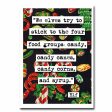 Elf Christmas Four Main Food Groups Quote Blank Christmas Greeting Card (11c) Sale