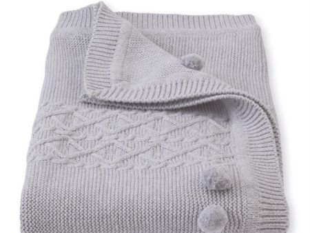 Blanket Cable Knit Gray For Sale