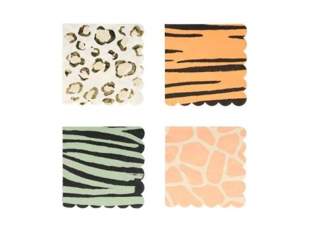 Safari Animal Print Beverage Napkins Cheap