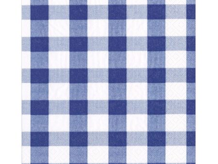 Gingham Blue Luncheon Napkins For Sale