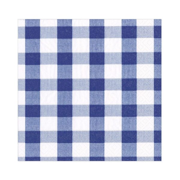 Gingham Blue Luncheon Napkins For Sale