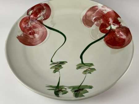 Connee Mayeron large platter, flora For Sale