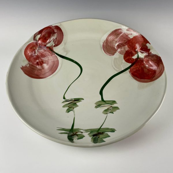 Connee Mayeron large platter, flora For Sale